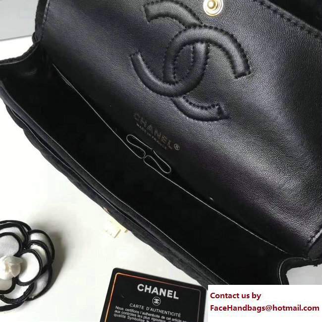 Chanel Velvet 2.55 Reissue Size 225 Flap Bag Black 2017