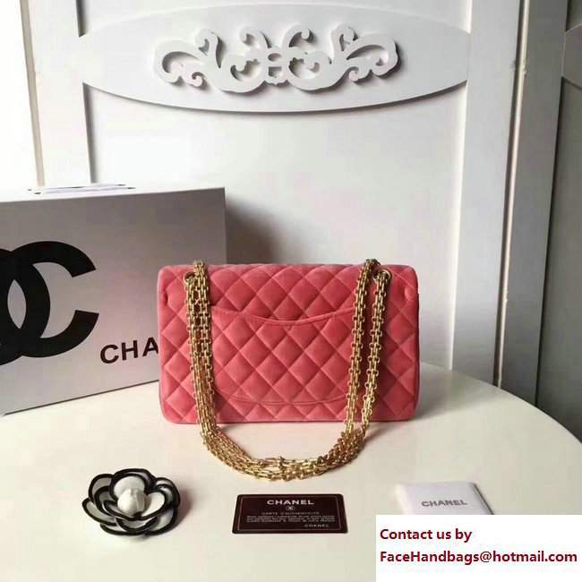 Chanel Velvet 2.55 Reissue Size 225 Flap Bag Pink 2017 - Click Image to Close