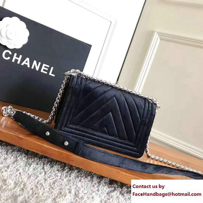 Chanel Velvet Boy Flap Small Bag With Strass Planet Brooch Black 2017 - Click Image to Close