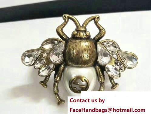 Gucci Bee Ring With Crystals And Pearl 493990 - Click Image to Close