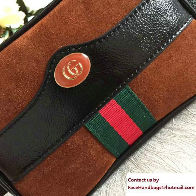 Gucci Brown Suede Web Small Belt Bag 501332 Spring 2018 - Click Image to Close