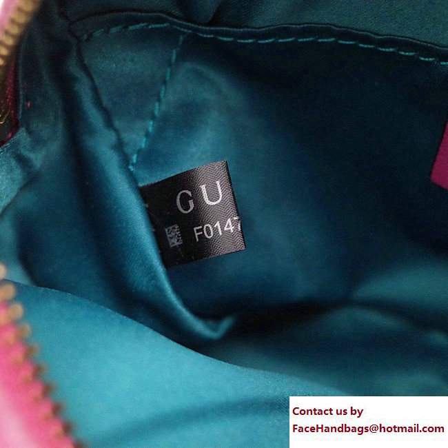 Gucci Crystals GG Marmont Chevron Velvet Mini Camera Bag 448065 Pink 2017 - Click Image to Close