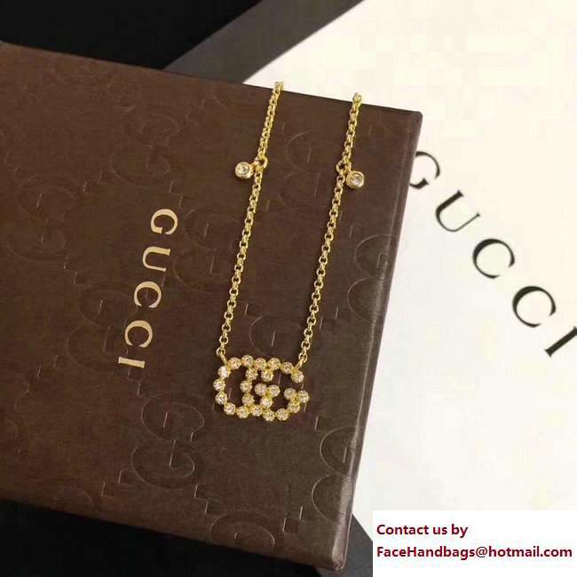 Gucci Double G Necklace With Diamonds 481624