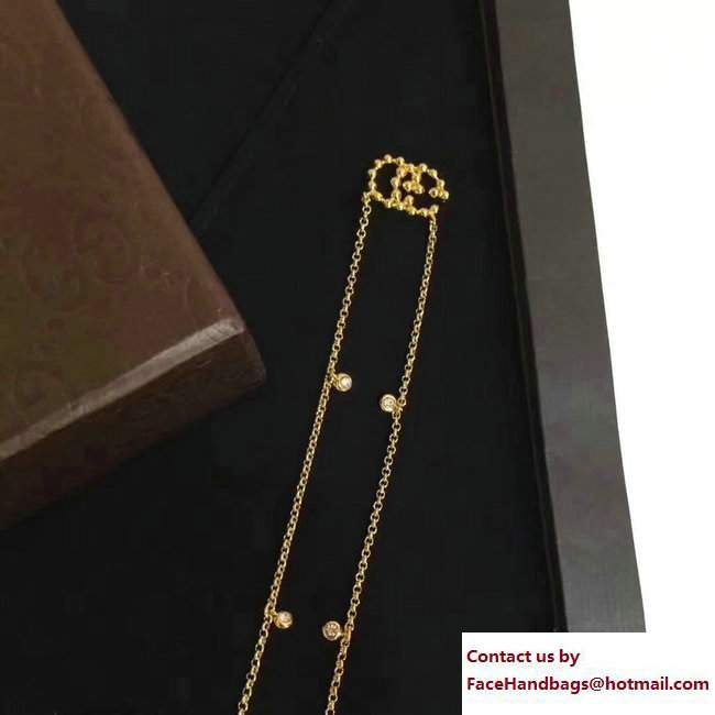 Gucci Double G Necklace With Diamonds 481624 - Click Image to Close