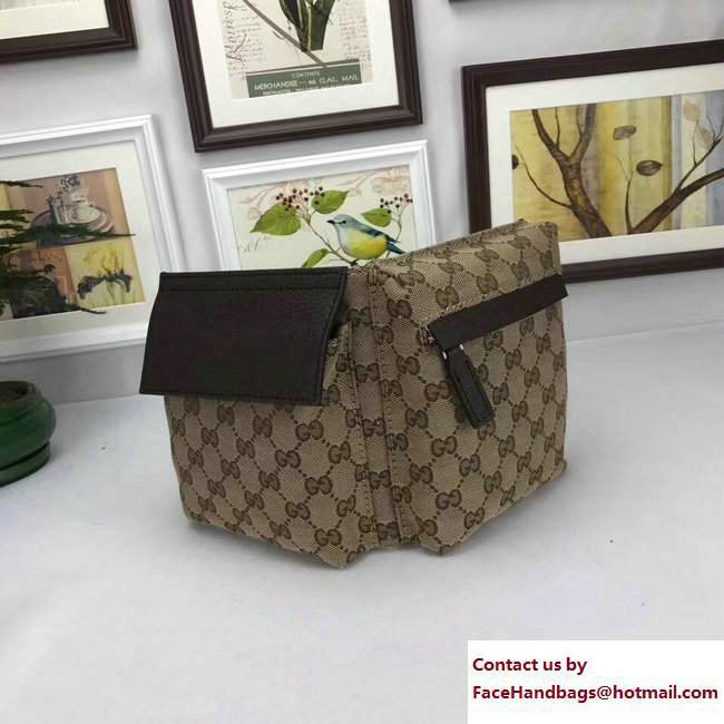 Gucci GG Canvas Bum-Bag Waist Belt Bag 28566 Beige