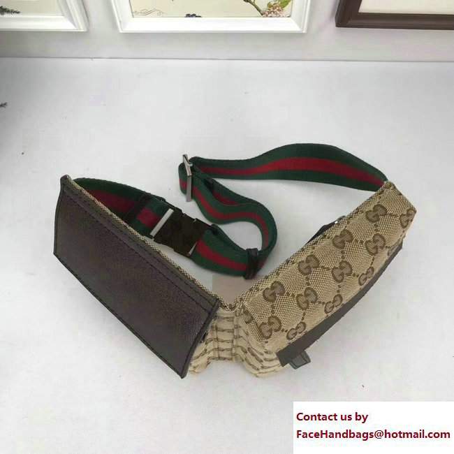Gucci GG Canvas Bum-Bag Waist Belt Bag 28566 Beige - Click Image to Close