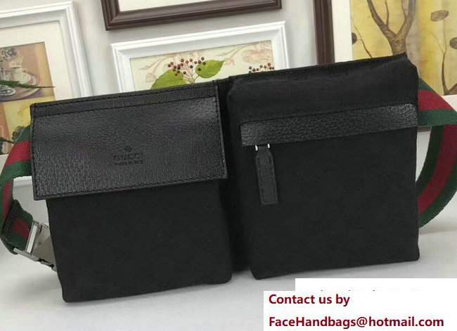 Gucci GG Canvas Bum-Bag Waist Belt Bag 28566 Black