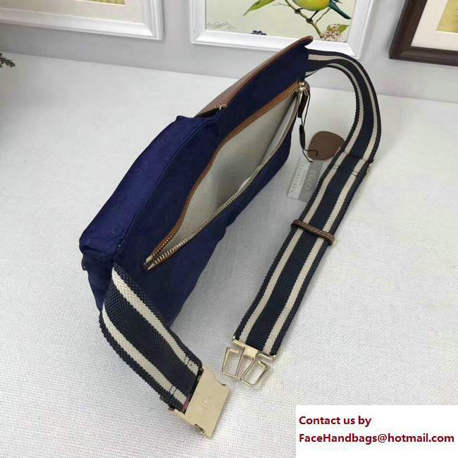 Gucci GG Canvas Bum-Bag Waist Belt Bag 28566 Blue - Click Image to Close