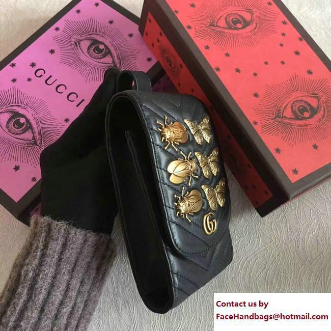 Gucci GG Marmont Animal Studs Belt Accessory Phone Case Pouch Bag 488420 2017 - Click Image to Close