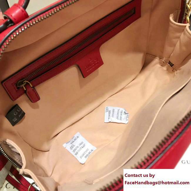 Gucci GG Marmont Matelasse Chevron Small Shoulder Bag 498100 Red 2017