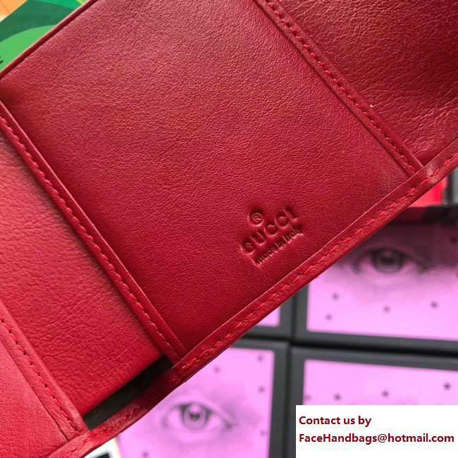 Gucci GG Marmont Matelasse Chevron Wallet 474802 Red 2017