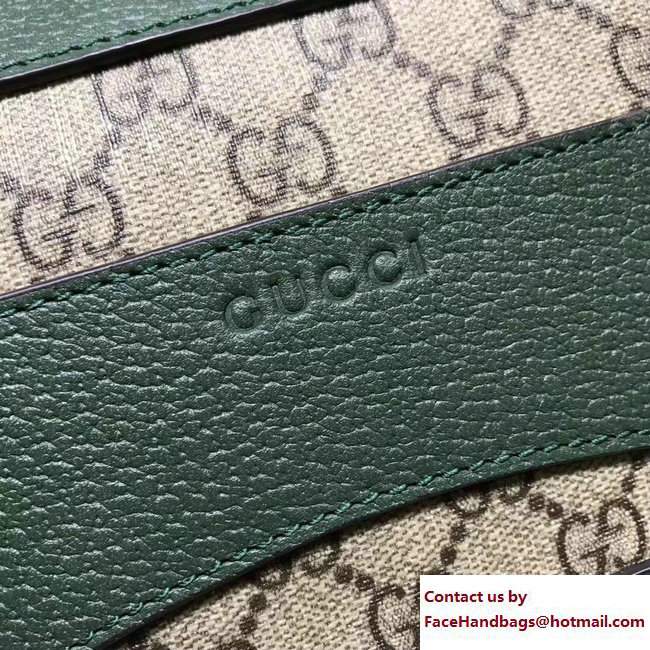 Gucci GG Supreme Briefcase Bag With Web 484663 Green 2017