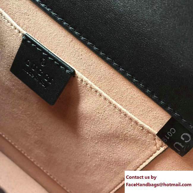 Gucci GG Supreme and Leather Osiride Small Shoulder Bag 497995 Black/Gold 2018