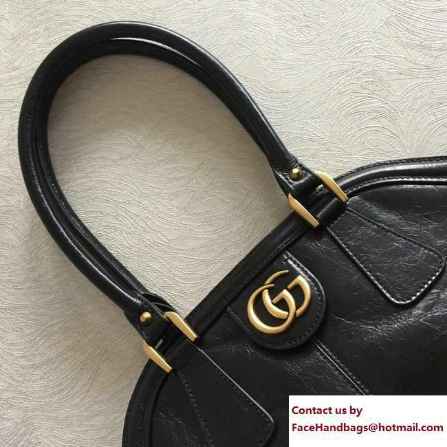 Gucci GG Tote Bag 501015 Leather Black Spring 2018 - Click Image to Close