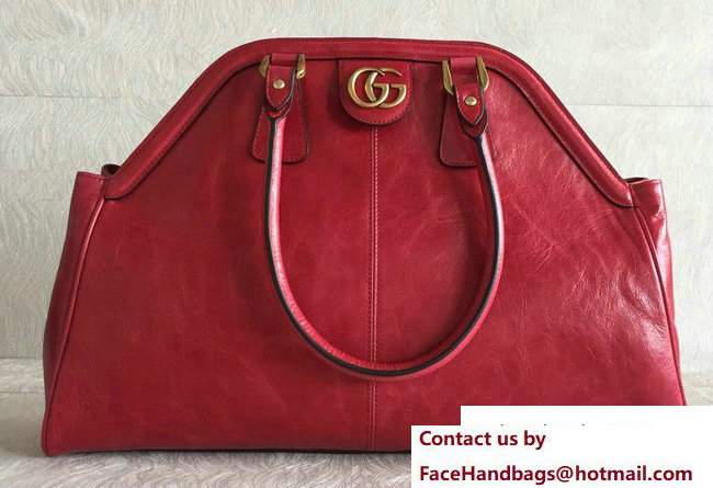 Gucci GG Tote Bag 501015 Leather Red Spring 2018 - Click Image to Close