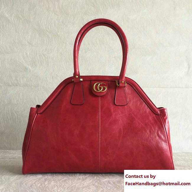 Gucci GG Tote Bag 501015 Leather Red Spring 2018
