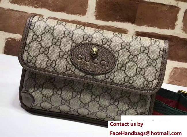 Gucci GucciTotem Web GG Supreme Messenger Bag 489617 Brown 2018 - Click Image to Close