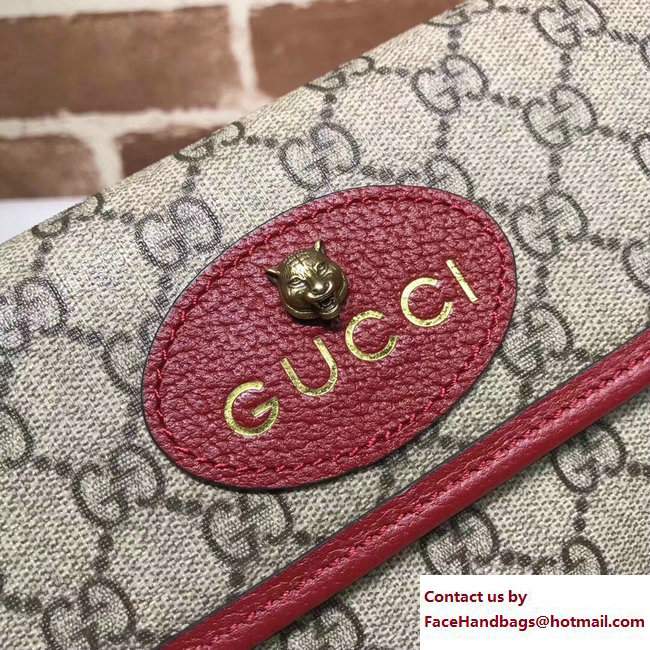 Gucci GucciTotem Web GG Supreme Messenger Bag 489617 Red 2018