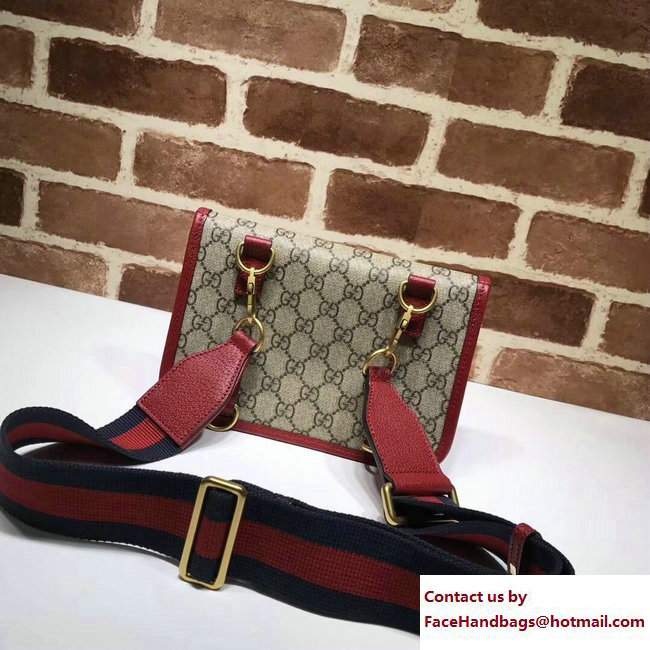 Gucci GucciTotem Web GG Supreme Messenger Bag 489617 Red 2018 - Click Image to Close