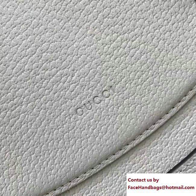 Gucci GucciTotem Web Medium Top Handle Bag 505344 Enameled Butterfly Ivory 2018 - Click Image to Close