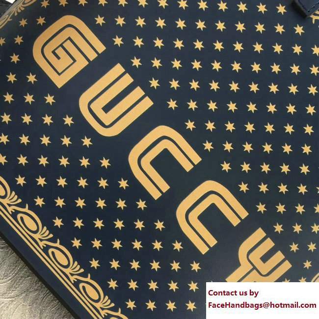 Gucci Guccy Printed Crossbody Bag 501122 Blue Spring 2018