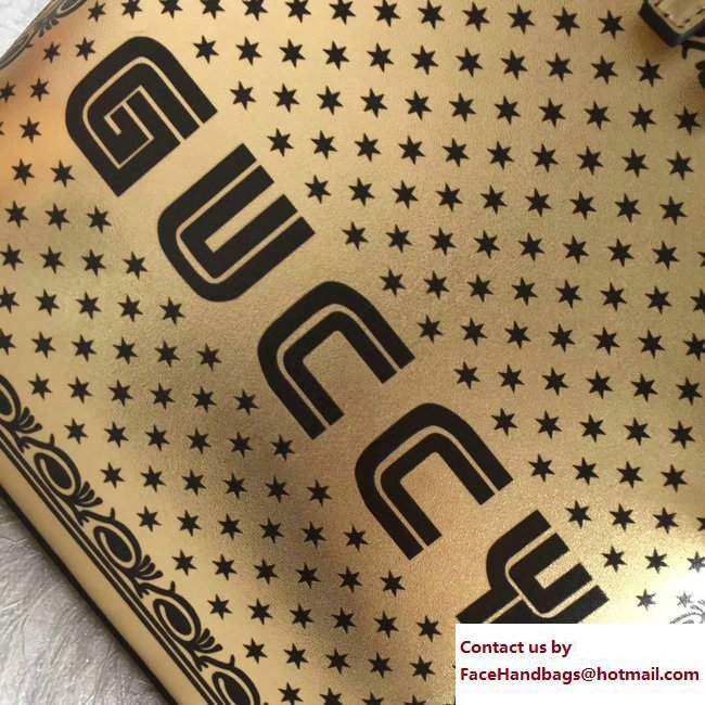 Gucci Guccy Printed Crossbody Bag 501122 Gold Spring 2018 - Click Image to Close