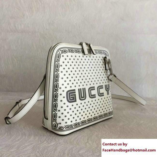 Gucci Guccy Printed Crossbody Bag 501122 White Spring 2018