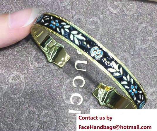 Gucci Icon Bracelet In Yellow Gold With Enamel 482016 - Click Image to Close