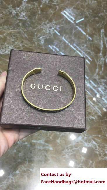 Gucci Icon Bracelet In Yellow Gold With Enamel 482016