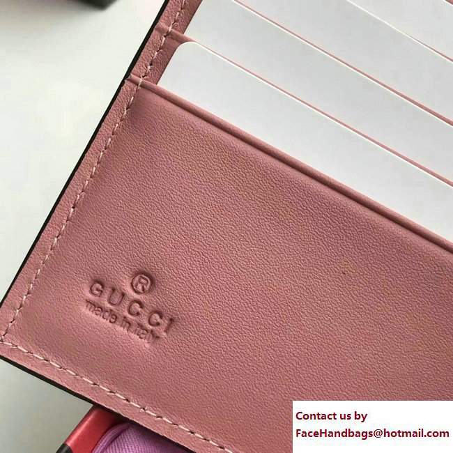 Gucci Interlocking G Icon Leather French Flap Small Wallet 369676 Signature Pink - Click Image to Close