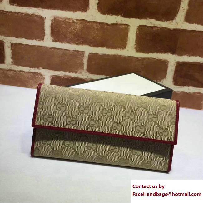 Gucci Interlocking G Miss GG Continental Wallet 337335 Dark Red