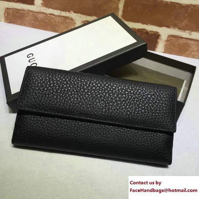 Gucci Interlocking G Miss GG Continental Wallet 337335 Leather Black - Click Image to Close
