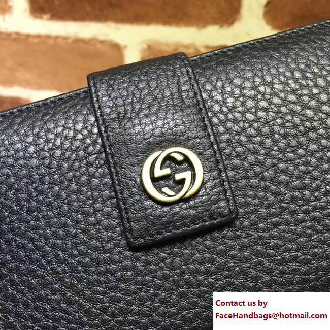 Gucci Interlocking G Miss GG Continental Wallet 337335 Leather Black - Click Image to Close