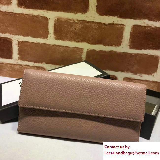 Gucci Interlocking G Miss GG Continental Wallet 337335 Leather Nude Pink - Click Image to Close