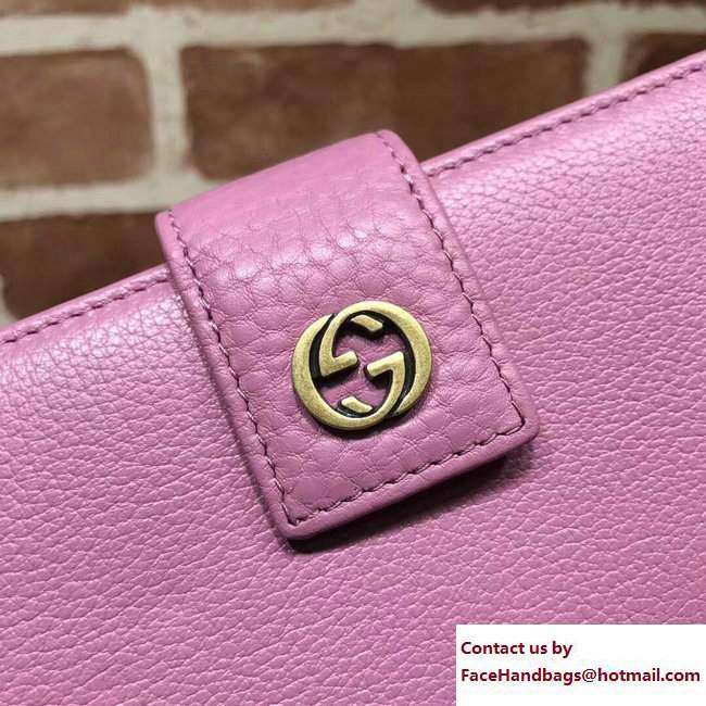 Gucci Interlocking G Miss GG Continental Wallet 337335 Leather Pink