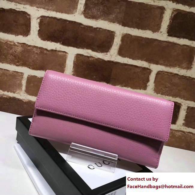 Gucci Interlocking G Miss GG Continental Wallet 337335 Leather Pink - Click Image to Close