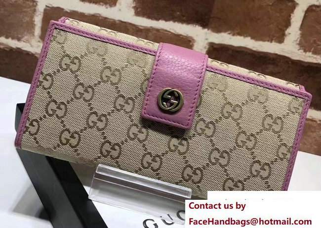 Gucci Interlocking G Miss GG Continental Wallet 337335 Pink - Click Image to Close