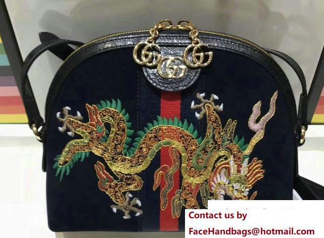 Gucci Ophidia Dragon Embroidered GG Small Shoulder Bag 499621 2017 - Click Image to Close