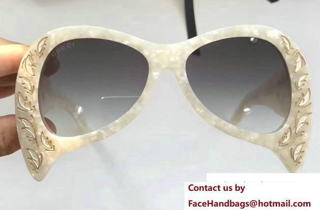 Gucci Oversize Acetate And Mother Of Pearl Sunglasses 470469 02 2017 - Click Image to Close