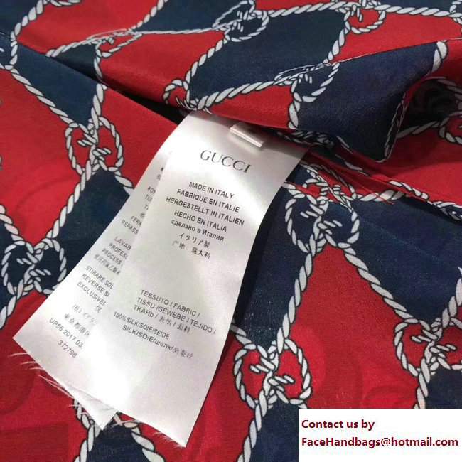 Gucci Rhombus Print Silk Shirt 489859 2018 - Click Image to Close
