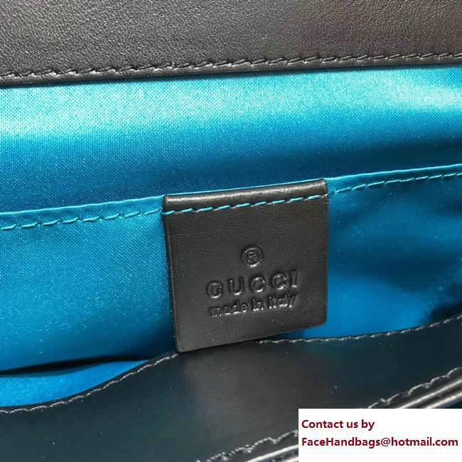 Gucci Structured Shape Ophidia GG Small Shoulder Bag 503877 Suede Turquoise 2017