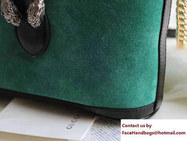 Gucci Suede Dionysus Medium Bucket Bag 499622 Green 2017