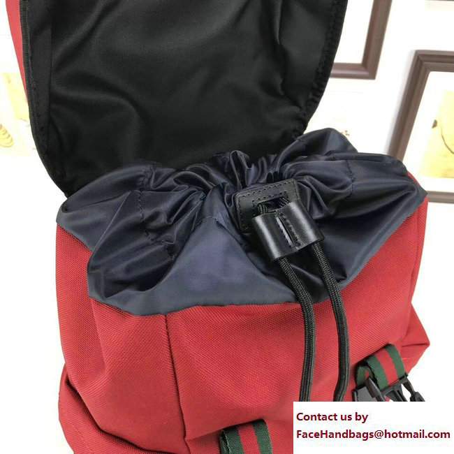 Gucci Techno Canvas Techpack Backpack Small Bag 478327 Red 2017 - Click Image to Close