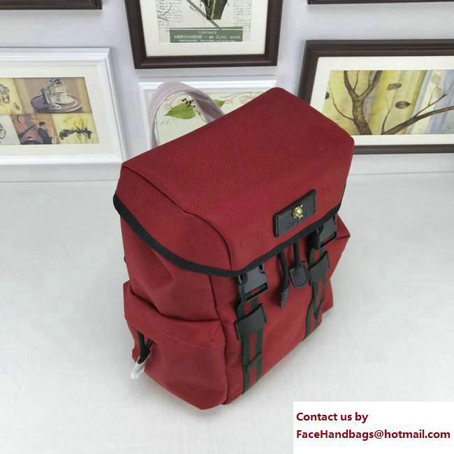 Gucci Techno Canvas Techpack Backpack Small Bag 478327 Red 2017 - Click Image to Close