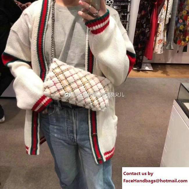 Gucci Web Cable Knit Wool Cardigan 497037 2018 - Click Image to Close