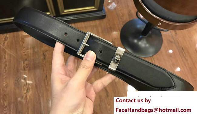Gucci Width 38mm Leather Belt With Feline Head 495124 Black with Silver Hardware 2018 - Click Image to Close