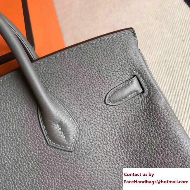 Hermes Birkin 25 Bag in Original Togo Leather Bag Vert Gris - Click Image to Close