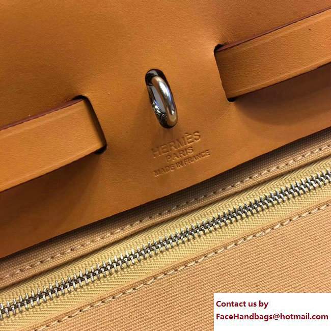 Hermes Canvas And Leather Herbag Zip 31 Bag Beige/Khaki