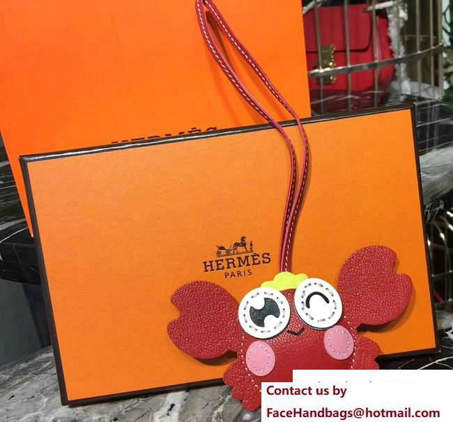Hermes Crab Leather Bag Charm 05 - Click Image to Close