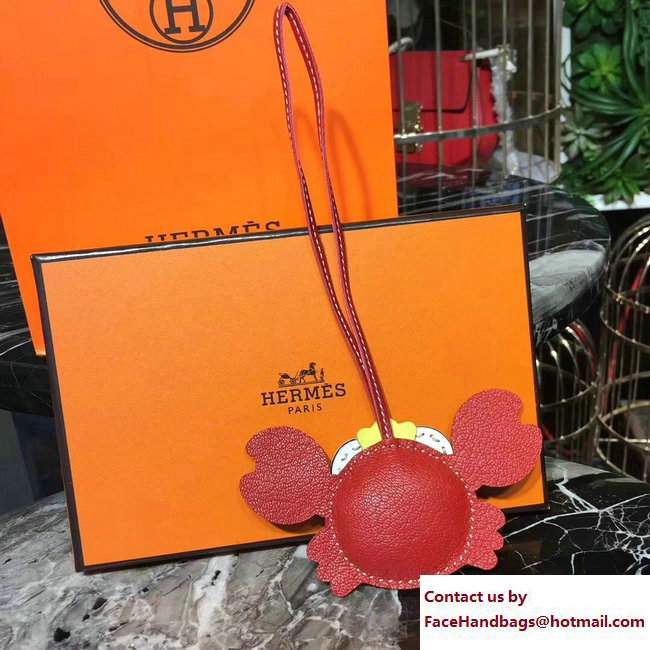 Hermes Crab Leather Bag Charm 05 - Click Image to Close